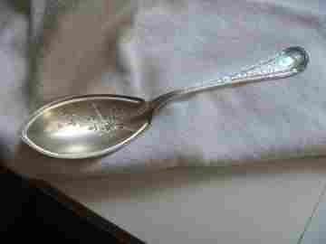 berry spoon in the Whiting die-struck pattern named Laureate