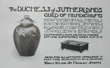 an early 20th century advertisement of The Duchess of Sutherland's Guild of Handicrafts