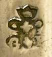 Mark (G fleur de lys -possibly- and another rubbed letter -possibly a P-)