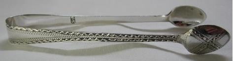 silver sugar tongs: Stephen Adams 1 - 1790/91