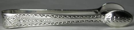 silver sugar tongs: William Eley & William Fearn -  1816/17