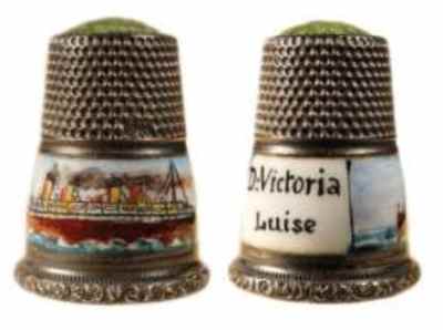 Thimble with image of Steamer Victoria Luise