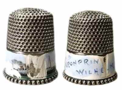 thimble with image of Steamer Kronprinz Wilhelm