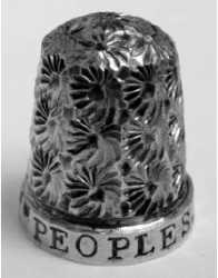 thimble made to advertise the 'Peoples Friend' magazine