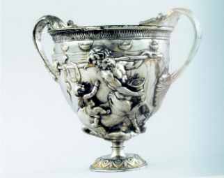 silver Kantharos - I century A.D.:	Centaur (male) with krater and cherub