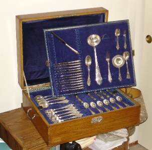 64 pieces Russian set, master silversmith GL