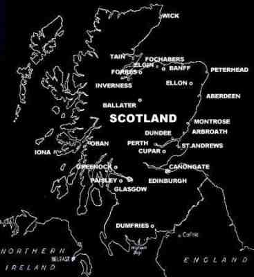 map of Scotland 