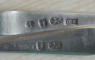 Teaspoon hallmarks for 1784/5