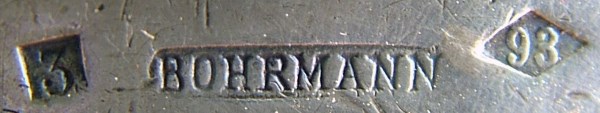 Mark for silver-plated items produced by Bohrmann company