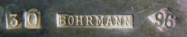 Bohrmann company silver-plated HOLLOW WARE, mark 1895 - 1899