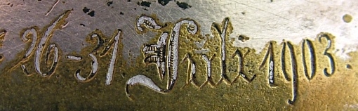 inscriptions on WMF Art Nouveau vase, issued in 1903