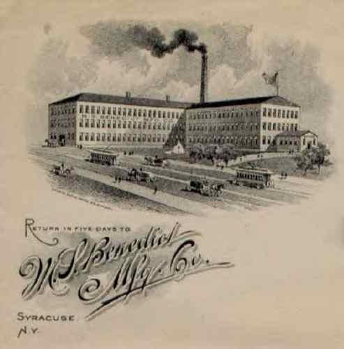 ancient image of M.S. Benedict Mfg Co, Syracuse NY, factory
