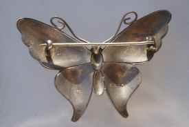 Silver brooch backside