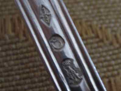 French hallmarks on a dessert knife