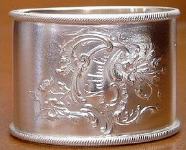 silver napkin ring: G. Klingert