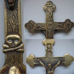 brass altar crucifix