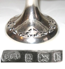 Elkington & Co sterling silver comport: Birmingham 1901 hallmark