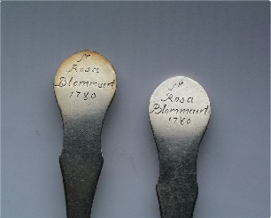 handles of cutlery 
belonged to 
Sister Rosa Blommaert 
died February 3rd 1837
