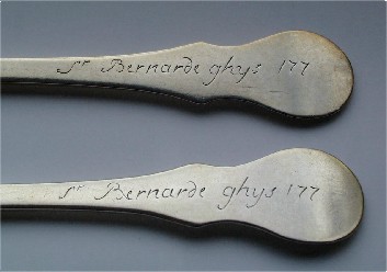 handles of cutlery 
belonged to 
Sister Bernaerde Ghys
died May 20th 1816