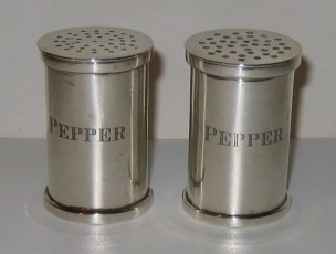 pair of pepper castors - Calcutta 1860/1914