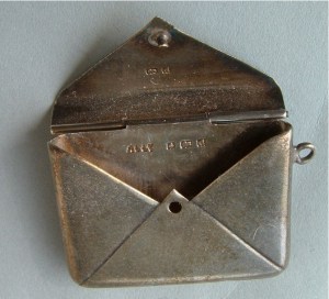 Edwardian English silver stamp case