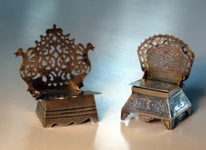 Two silver salt thrones from Russia, late 1900 