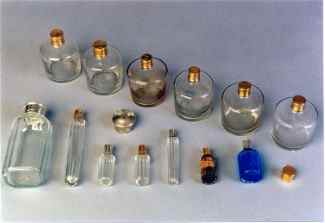 Collection of 14 crystal bottles, Grasse 